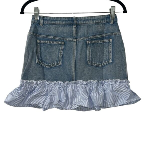 English Factory Girls Kids Denim Blue and White Skirts(Size 13/14) - Picture 2 of 6